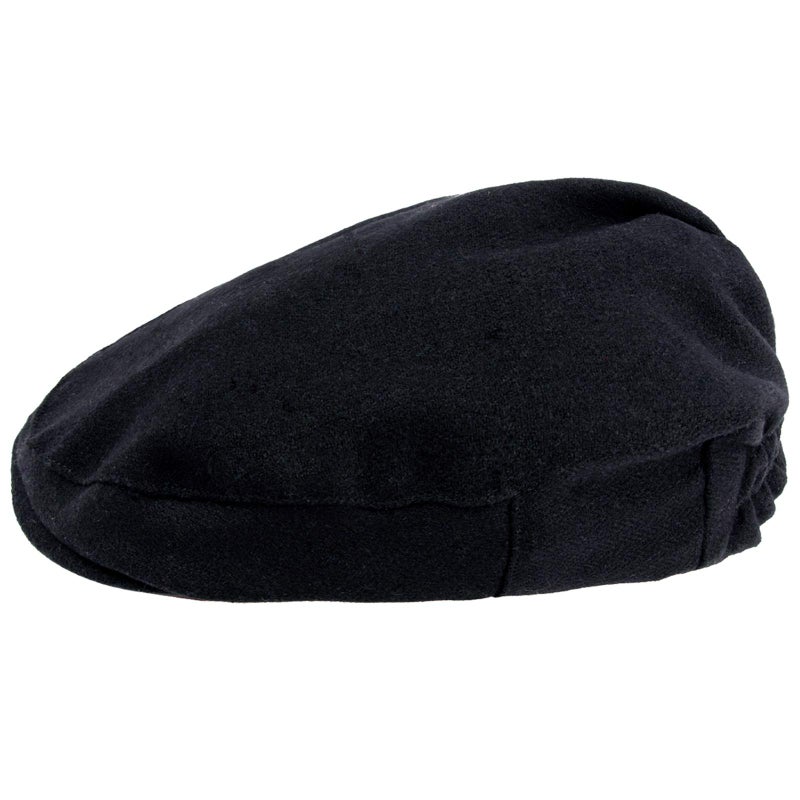 A&J DESIGN قبعة بيري مسطحة من قماش تويد للأولاد الصغار (2-3 سنوات، أسود داكن) - Image 1